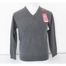 Yak Wool V Neck Pullover Long Sleeve Sweater/Garment/Clothes/Knitwear